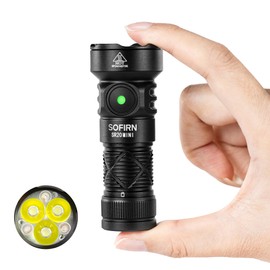 Sofirn SR20 MINI, 1200LM, Torch with 5 Red Light Modes, 150LM Red Light, IPX8 Waterproof, Mini Torch with Lanyard and Tail Magnet, Small Torch for Outdoor Activities, Hunting, Camping, and Fishing