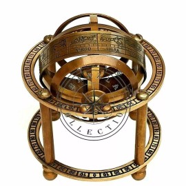 Handmade Antique Brass Armillary Sphere Astrolabe Maritime Nautical Collectible Globe