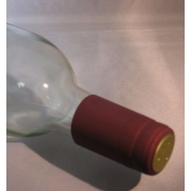 Wine Bottling Pack - Includes 30 PVC Heat Shrink Capsules With Tear Tabs & 30 #8 Straight Corks 7/8 x 1 3/4 (Burgundy) by Lonely Mountain Homebrew & Winemaking