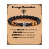 QWNHONEY Jesus Bracelets Cross Bracelet for Men Son Birthday Anniversary