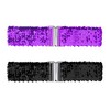 Allegra K Women's Glitter Stretch Waist Belt Interlock Buckles Sequins
