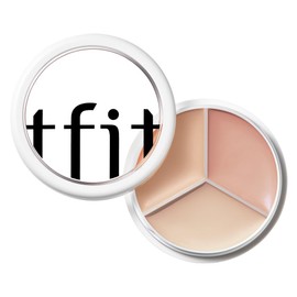 TFIT Cover Up Pro Concealer - Triple Paleta, Cobertura Completa y a Prueba de Arrugas, Tipo Bálsamo, Corrector Coreano Para Orejas, Enrojecimiento e Imperfecciones, Maquillaje Coreano (03 Cool, 15g)