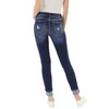 Kan Can Women's High Rise Button Fly Super Skinny Jeans