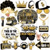 Cheereveal Golden and Black Hip Hop Photo Booth Props -