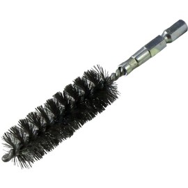 Yanase TKN19 Impact Tube Brush with Shaft [0.25 inch (6.35 mm) Shaft] Steel Wire φ0.7 x 2.4 inches (19 x 60 mm)