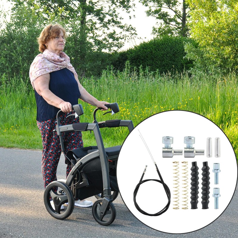 14Pcs Brake Cable Drive Rollator Replacement Parts, Drive Rollator Replacement
