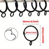 25pcs Curtain Rings, Curtain Opening Rings, Metal Hooks, Curtain Buckles,