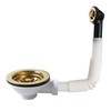 Talea SUS304 Stainless Steel Sink Strainer Basket Valve, Shiny Gold