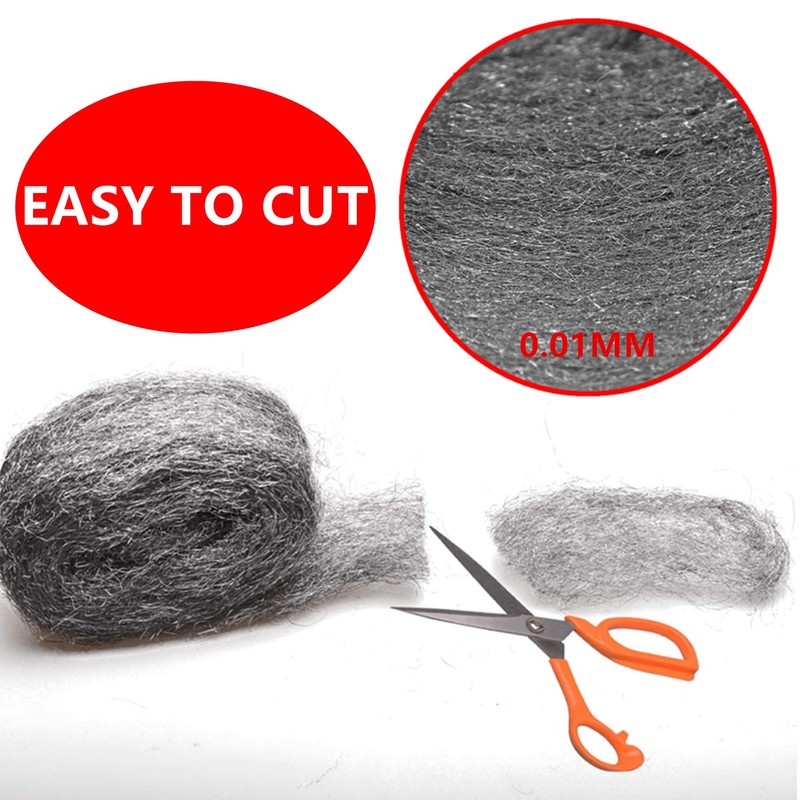 32FT Steel Wool Roll, antfees Steel Wool Fill Fabric Roll,