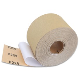 LEONTOOL 220 Grit Sandpaper Roll, 20 Yard Long Continuous Roll 2-3/4" Wide PSA Longboard Sandpaper, Self Adhesive PSA Stickyback Sand Paper for Automotive Woodworking Air File Sander Sanding Block