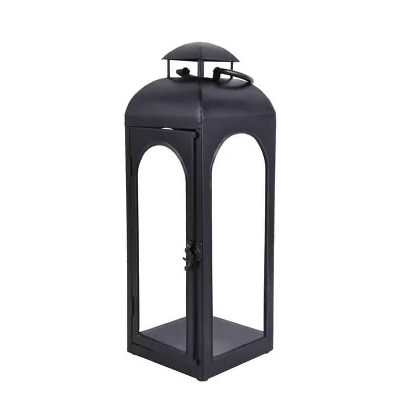 Better Homes & Gardens Candle Holder Lantern, Black, Medium