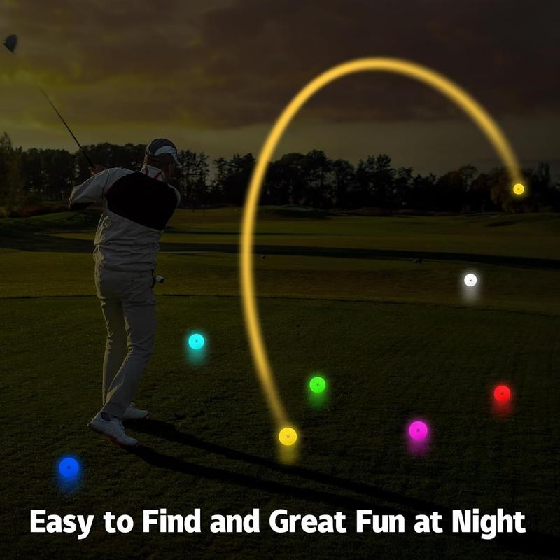 Glow in the Dark Golf Balls - 7 Bright Colors