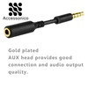 3 Pack Headset Audio Jack Extender, 3.5mm Headphone AUX Extension