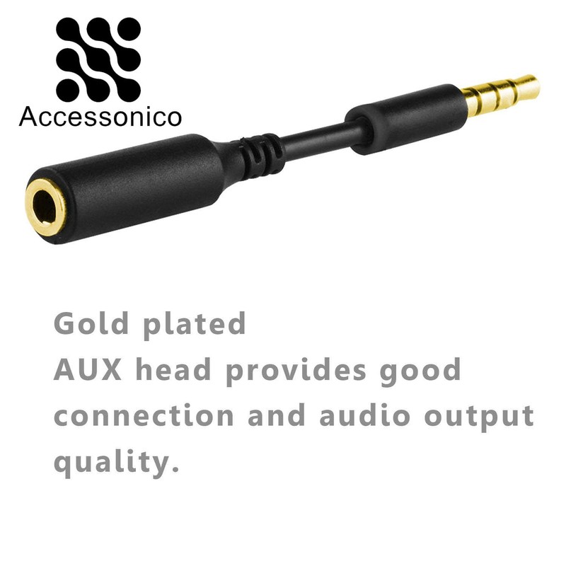3 Pack Headset Audio Jack Extender, 3.5mm Headphone AUX Extension
