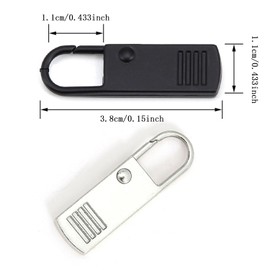 XINYUICEAN Reemplazo de Tirador de Cremallera para Chaquetas, 20 Piezas Repuestos de Cremallera Abrigos Equipaje Maletas, Repuestos para Zipers Herramienta de Agarre de Repuesto Spare Zipper (Negro)