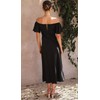 2025 Summer Women's Satin Off Shoulder Formal Dress Wedding Guest
