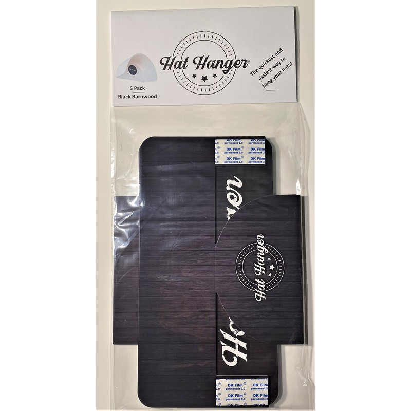 Hat-Hanger (5 Pack) - Black Barnwood