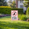 No Dogs Allowed Yard Signs with H-Frame Stakes, 8" x
