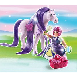 Playmobil 6167 Collectable Princess Viola with Horse for Grooming and Dressing their Mane