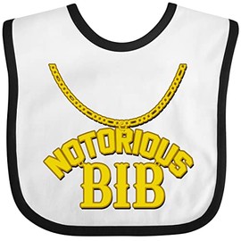 inktastic Notorious Bib Baby Bib White and Black 1c5d1