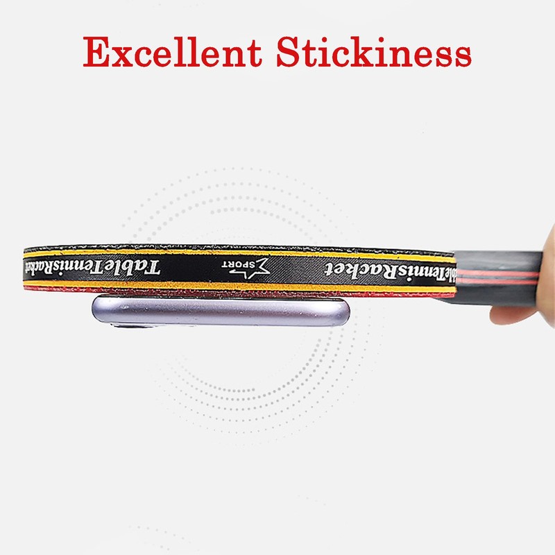 6 Star Ping Pong Paddles, 7-Ply Blade, Premium Rubber, Advanced