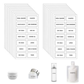 280pcs Waterproof Labels for Bottles Small Cosmetic Labels Clear Bathroom Beauty Organization Labels Skincare Labels Travel Labels Toiletries Stickers
