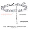Cuban Link Ankle Bracelets for Women Waterproof Anklet Birthstone Anklet