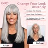 SEGO Grey Hair Toppers for Women Real Human Hair With