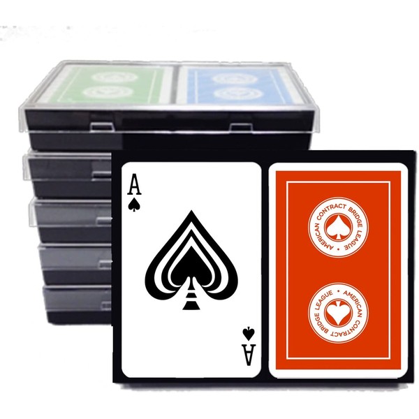 Baron Barclay ACBL (American Contract Bridge) Playing Cards - 6 Double Decks - Plastic Coated - Bridge Size