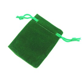 Pack of 25 3" X 2" Green Velvet Gift Bags Drawstring Jewelry Pouches Candy Bags Wedding Favors