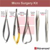 Medentra Ophthalmic Microsurgery Kit Micro Spring Action Scissors Mathieu Needle