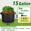 PHYEX 12-Pack 15 Gallon Grow Bags, Heavy Duty Fabric Pots