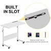 SogesPower 31.5 inches Mobile Laptop Desk with Slot Adjustable Side