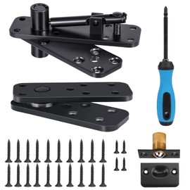Stainless Steel Hidden Door Hinges, Swing Pivot Hinges 360° Rotation, 500 Pound Load Capacity, Secret Door Hidden Hardware, Perfect Concealment Door Bookcase Hinge and Bookshelf