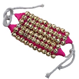 MBI Ankle bells Bharatnatyam Ghungroo and kathak dancing Anklet (Ghungroo) |Musical Instrument Dancing gear| Indian Classical Dancers Anklet (Purple Padded 3 Row with 60 Bells)