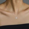 SILBERTALE Moissanite Necklace for Women - 925 Sterling Silver D