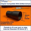 Maker Fixer Female Dust Extraction Adaptor Compatible with DeWalt AirLock,