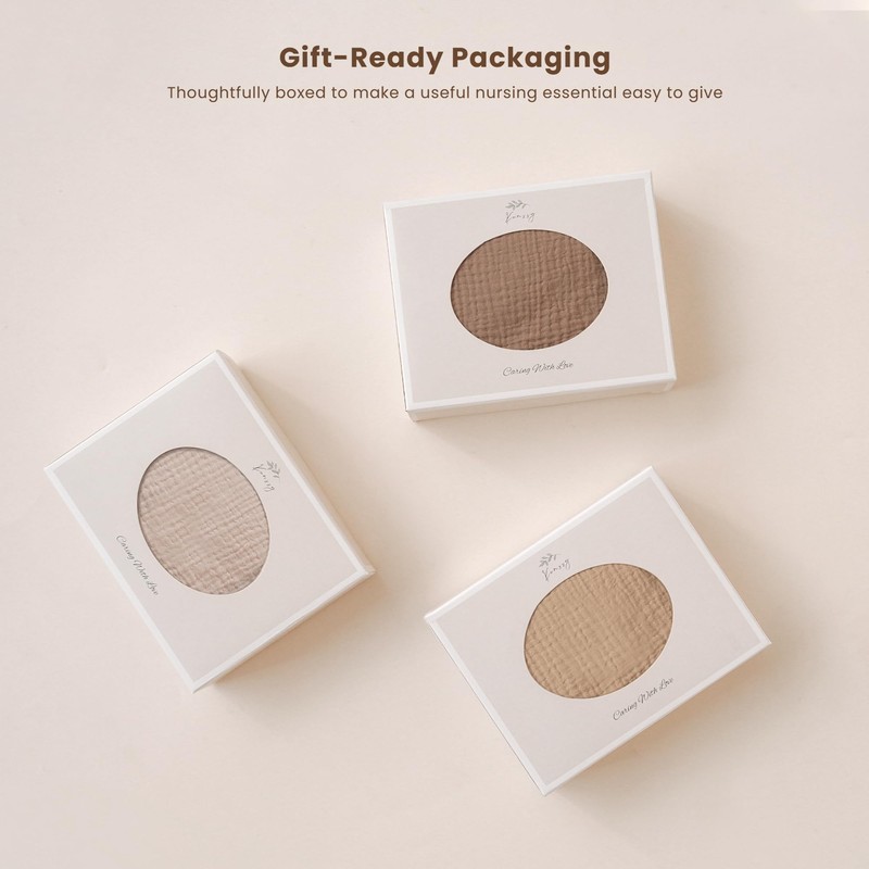 Konssy Muslin Nursing Cover for Baby Breastfeeding, Breathable 100% Cotton