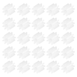 MECCANIXITY 30 Pcs Plastic Gears 9 Teeth Plastic Motor Gear Model 92A Reduction Gear for RC Car Model DIY Robot (White, Module 0.5)
