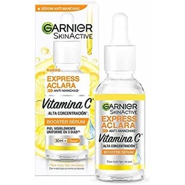 Garnier Skin Active Express Aclara Serum Anti Manchas con Vitamina C - 1 x 30 ml  ls Face Express aclara crema hidratante tono uniforme con fps 30