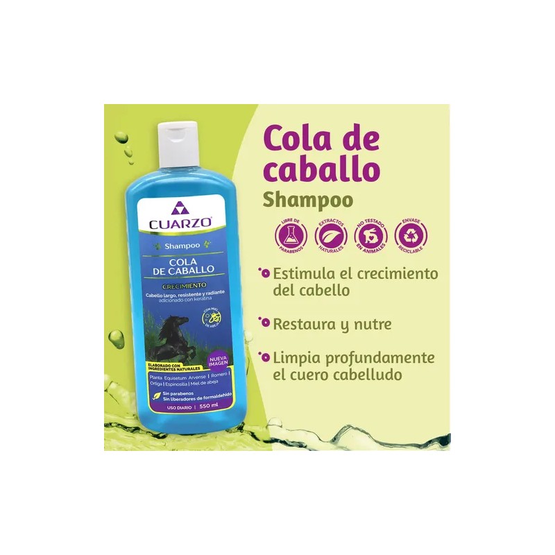 Shampoo Cola De Caballo Y Keratina Crecimiento Capilar