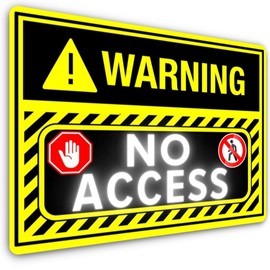 Warning Sign Metal - Do Not Enter, No Entry, Safety Signs, Keep Out Notice, Security & Danger - Waterproof Aluminium - Outdoor/Indoor (No Access)