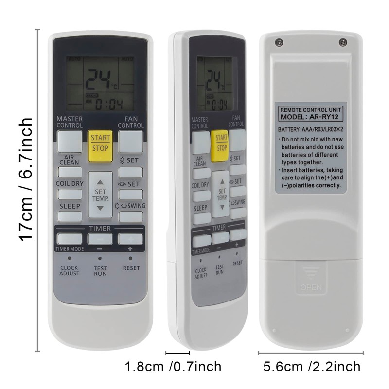Replacement for Fujitsu Air Conditioner Remote, Remote Control Fit for