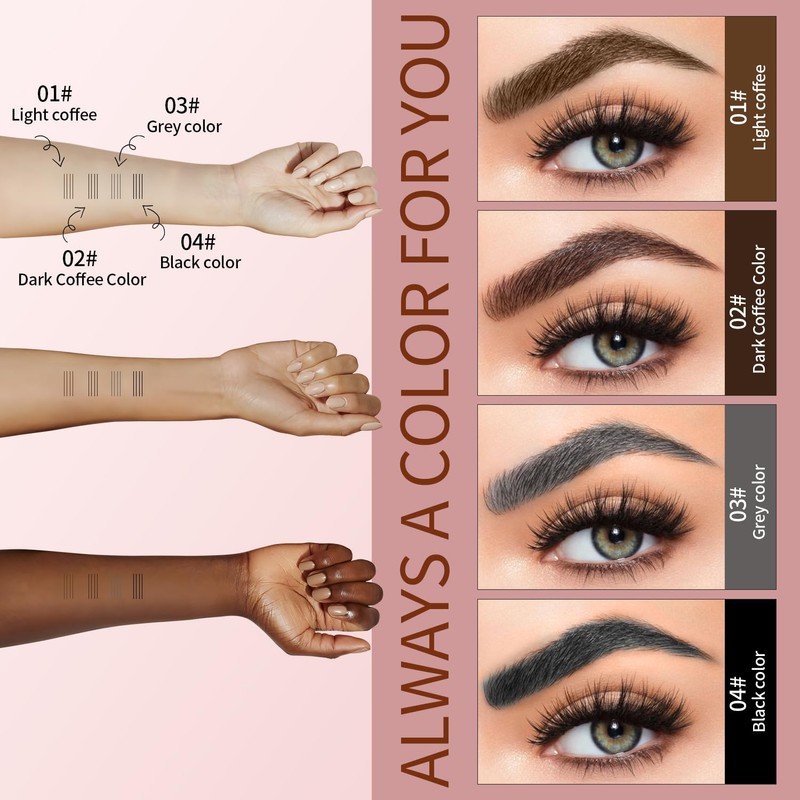 2024 New Magic Eyebrow Pencil with 4 Micro-Fork Tip Long-lasting