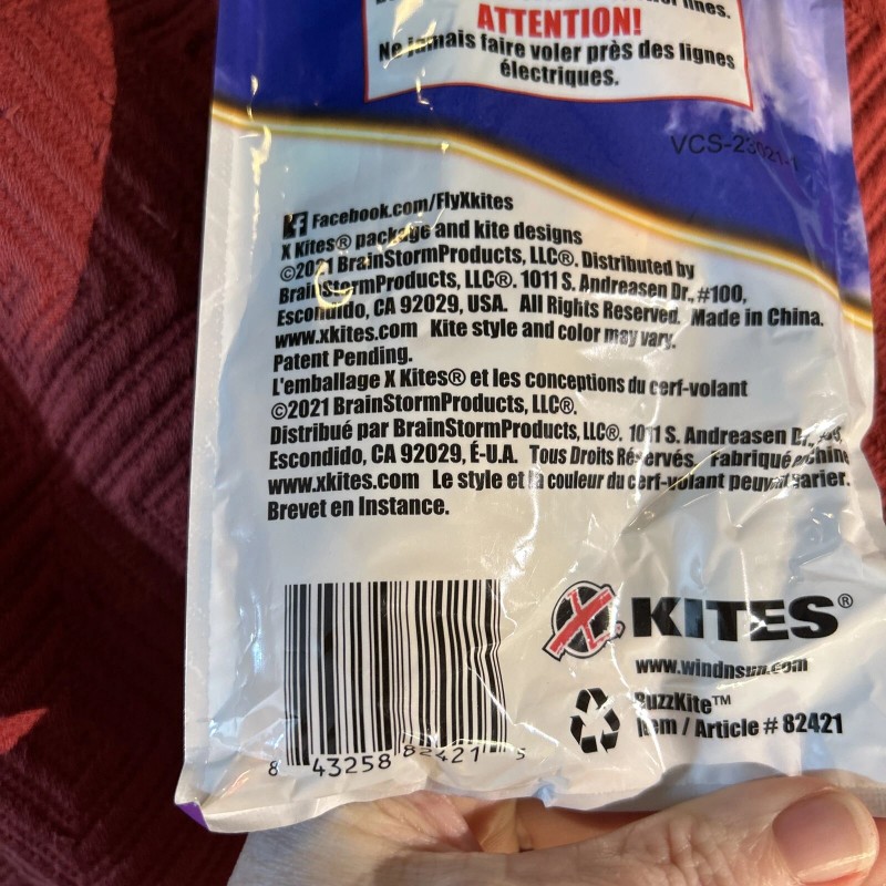 X Kites Kite Beetle 28in Buzzkite Poly W/Sound Effect SkyTails