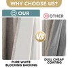 H.VERSAILTEX Linen Look 100% Blackout Curtains 84 Inches Long for