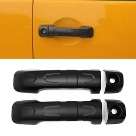 Yipmotiv 4pcs Black Car Exterior Door Handle Cover for Toyota FJ Cruiser XJ10 TRD Off Road 2007 2008-2019 2020 2021 2022, Side Body Door Trim
