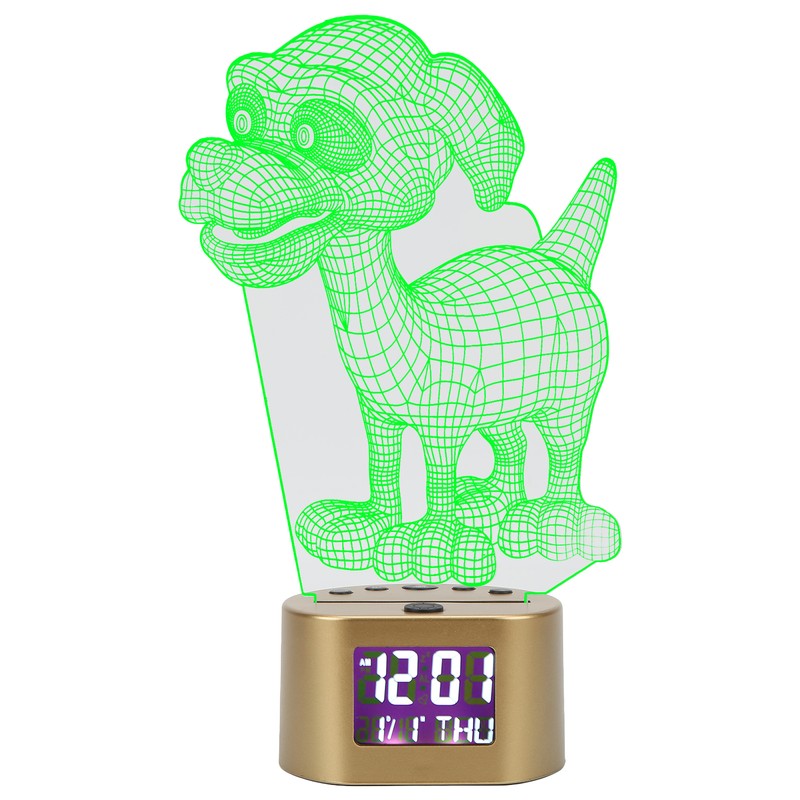 Acrylic Cartoon Night Light Dual Power Supply Alarm Clock Perpetual