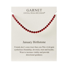 Philip Jones January Birthstone Friendship Bracelet with Garnet Zircondia® Crystals