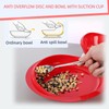 UKYCEORA Spill Proof Scoop Plate and Bowl with Non-Skid Suction